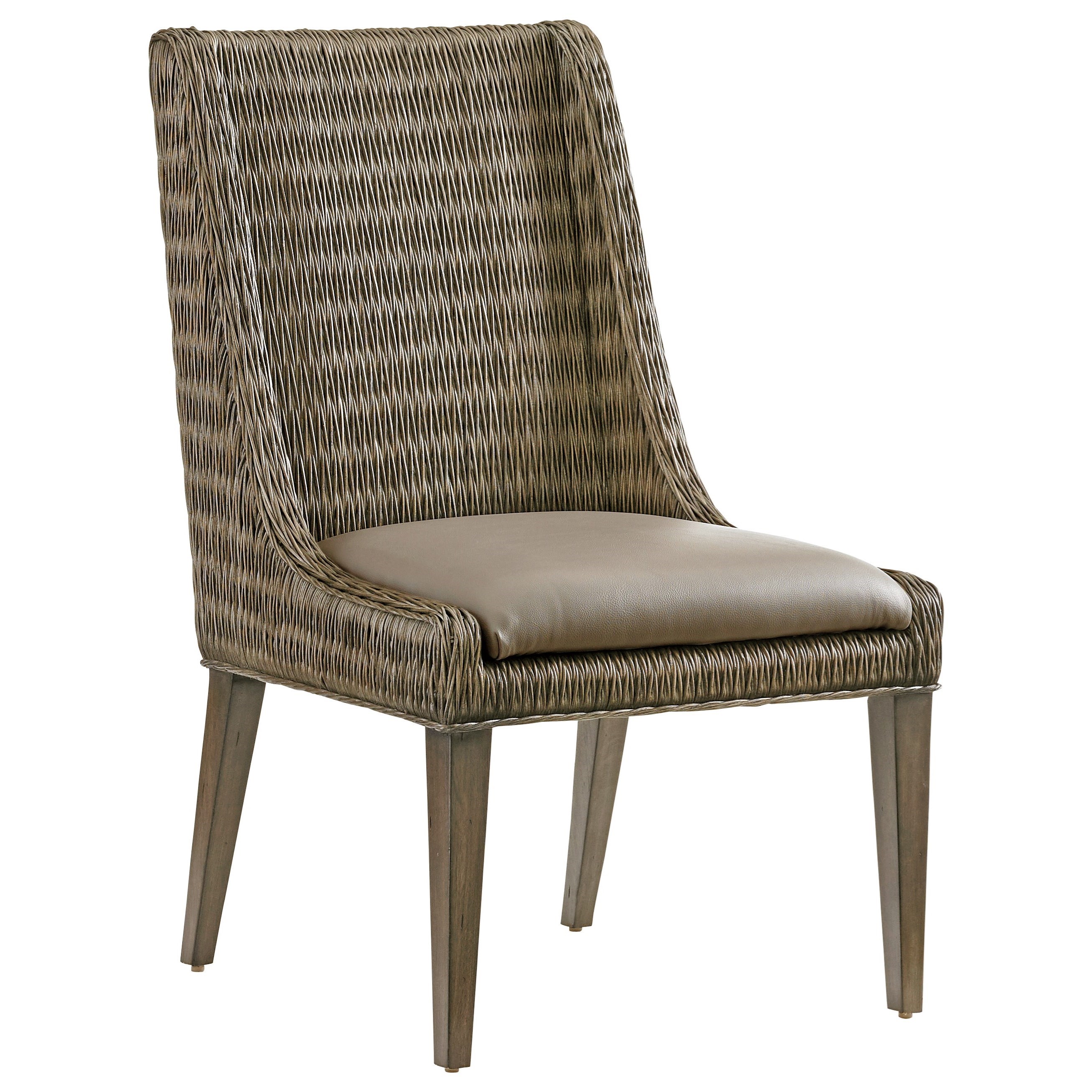 Tommy Bahama Home Cypress Point 56288201 Brandon Woven Rattan Side